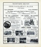 Callaway Bank, Jameson Real Estate, Glover The Clothier, Pierce & Smith, Weslan Place, Jameson, Callaway County 1919